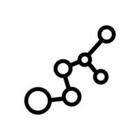 Molecule Icon vector. Chemistry illustration sign. Scientific symbol. Chemical bonds logo. vector