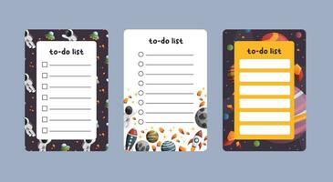 galaxy note and to do list template vector