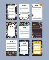 galaxy note and to do list template vector