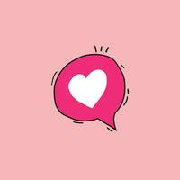 valentine icon doodles hand drawn style cute vector item