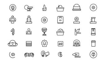 Set of simple black and white icons on the theme of finance. vector