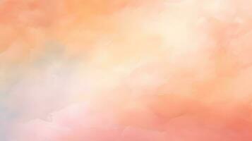 AI generated Abstract colorful pastel gradient peach fuzz watercolor. color of the year 2024 photo