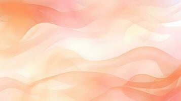 AI generated abstract background with smooth wavy lines in peach fuzz color of the year 2024 photo