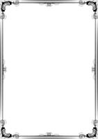 Thai pattern frame, vintage pattern border vector