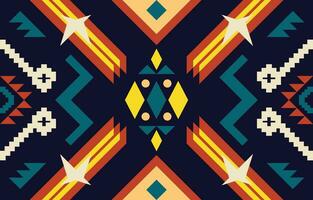 Aztec pattern. easy to change color. Seamless geometry. Western handmade saddle blanket rug pattern, Los Angeles, vector