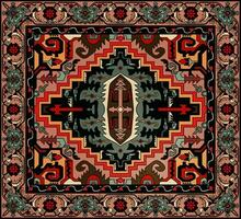 persian floral oriental traditional carpet floor mat carpet pattern background vector easy color change