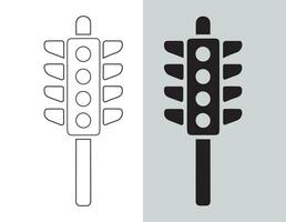 vector illustrations of traffic light symbols