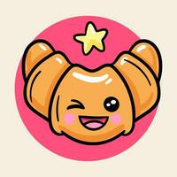 Cookie cute cartoon character vector illustration