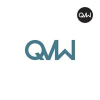 letra qvw monograma logo diseño vector