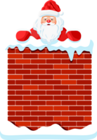 Santa claus stecken im Schornstein. png