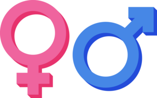 Pink and blue gender symbol png