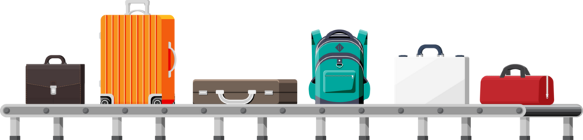 Conveyor Belt With Passenger Luggage Baggage Claim png