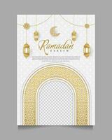 elegante Ramadán kareem fondo, para póster, marco concepto, volantes, póster. vector