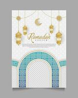 Elegant Ramadan Kareem Background, for poster, frame concept, flyer, poster. vector