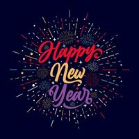 Happy Year 2024 typography text vector