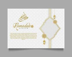 Elegant Ramadan Kareem Background, for poster, frame concept, flyer, poster. vector