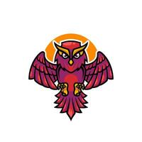 Owl mascot design illustration vector