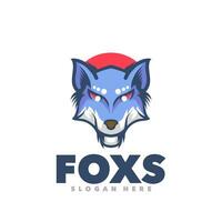 Fox wolf head mascot logo vector