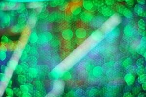 Abstract Green Bokeh Light Background. photo