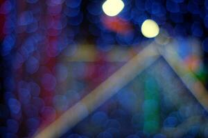 Abstract Beautiful Blue Bokeh Light Background. photo