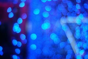 Abstract Blue Bokeh Texture Background. photo