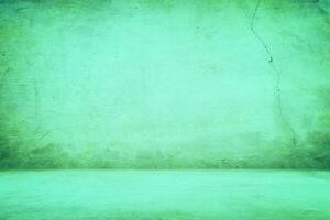 Abstract Green Concrete Room Background. photo