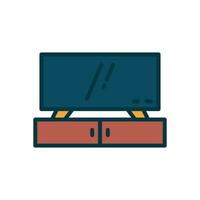 television icon. vector filled color icon for your website, mobile, presentation, and logo design.