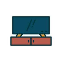 television icon. vector filled color icon for your website, mobile, presentation, and logo design.