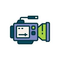 video camera icon. vector filled color icon for your website, mobile, presentation, and logo design.