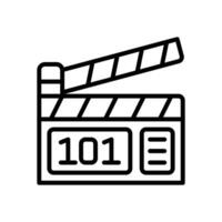 clapperboard icon. vector line icon for your website, mobile, presentation, and logo design.