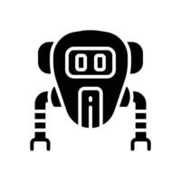 space robot icon. vector glyph icon for your website, mobile, presentation, and logo design.