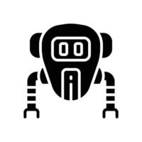 space robot icon. vector glyph icon for your website, mobile, presentation, and logo design.