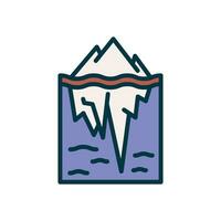 iceberg icon. vector filled color icon for your website, mobile, presentation, and logo design.