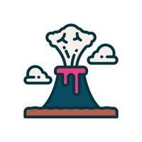 volcano icon. vector filled color icon for your website, mobile, presentation, and logo design.