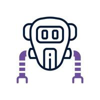 space robot icon. vector dual tone icon for your website, mobile, presentation, and logo design.