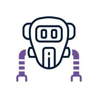 space robot icon. vector dual tone icon for your website, mobile, presentation, and logo design.