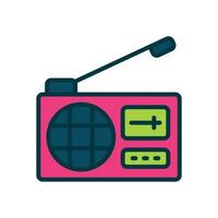 radio icon. vector filled color icon for your website, mobile, presentation, and logo design.