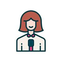 journalism icon. vector filled color icon for your website, mobile, presentation, and logo design.