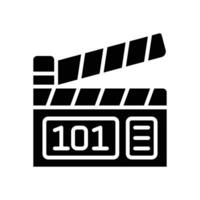 clapperboard icon. vector glyph icon for your website, mobile, presentation, and logo design.