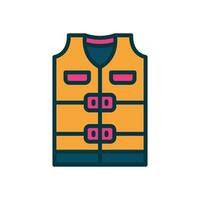 life vest icon. vector filled color icon for your website, mobile, presentation, and logo design.
