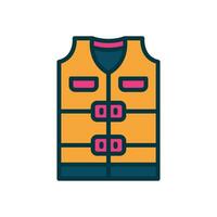 life vest icon. vector filled color icon for your website, mobile, presentation, and logo design.