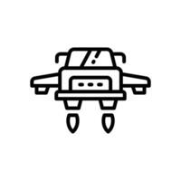 flying car icon. vector line icon for your website, mobile, presentation, and logo design.