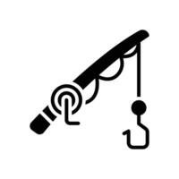 fishing rod icon. vector glyph icon for your website, mobile, presentation, and logo design.