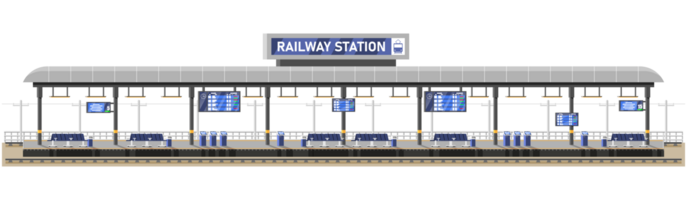 moderno ferrocarril estación para alto velocidad tren png