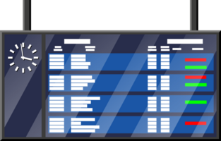 Airport Flip Board. Departure Arrival Timetable png