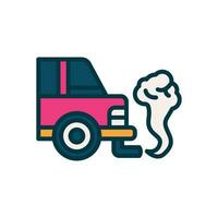 car pollution icon. vector filled color icon for your website, mobile, presentation, and logo design.