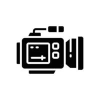 video camera icon. vector glyph icon for your website, mobile, presentation, and logo design.