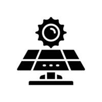 solar panel icon. vector glyph icon for your website, mobile, presentation, and logo design.