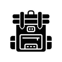 backpack icon. vector glyph icon for your website, mobile, presentation, and logo design.