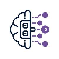 artificial intelligent icon. vector dual tone icon for your website, mobile, presentation, and logo design.